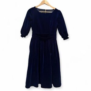 Vintage‎ Feiinvan Royal Blue Velvet Dress Size Small NYE Holidays Cocktail